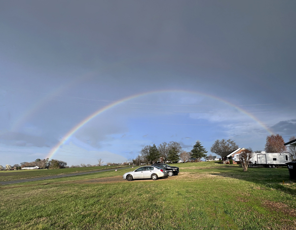 a double rainbow in North Carolina