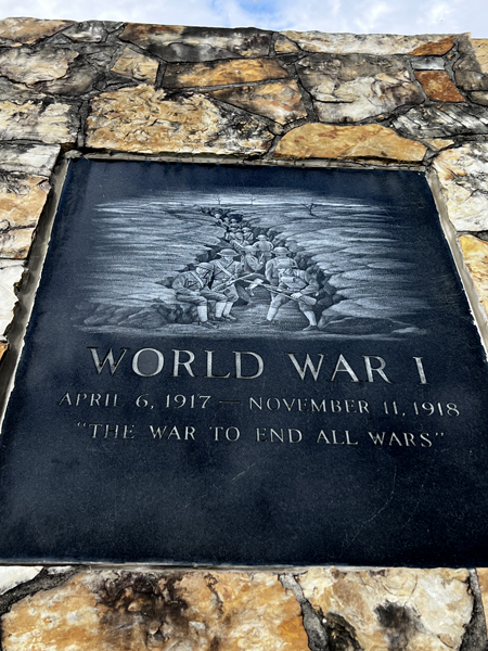 World War i plaque