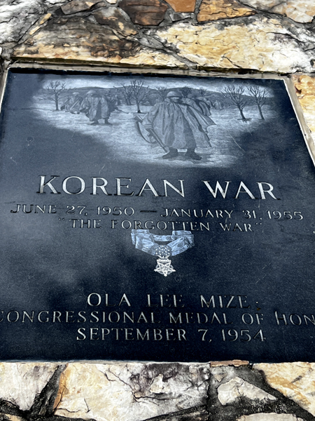 Korean War plaque