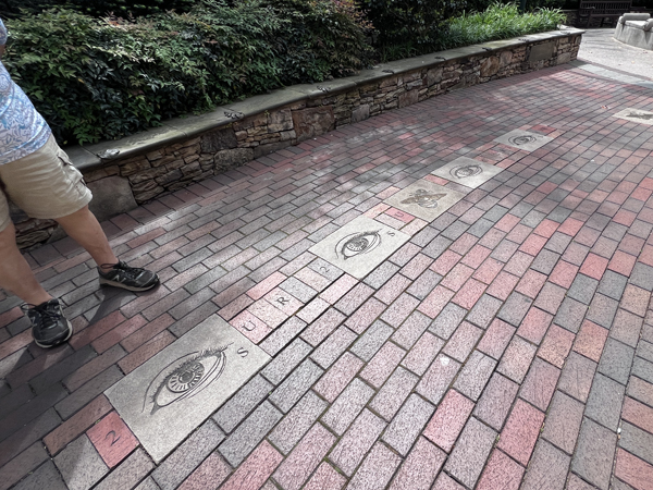 Bricks and eyes on the ground