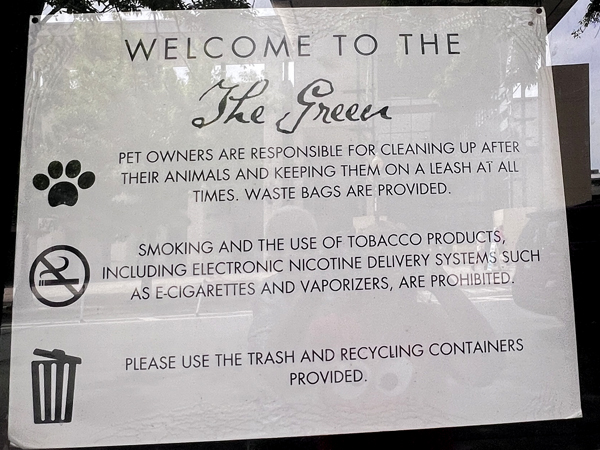 We;come to The Green sign