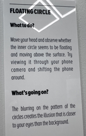 sign about the floating circle