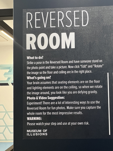 The Reversed Room sign