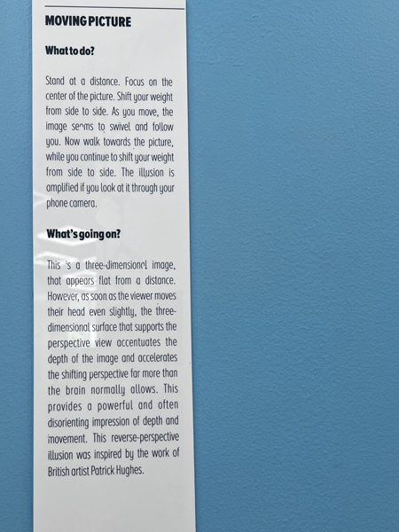 sign abot the moving picture