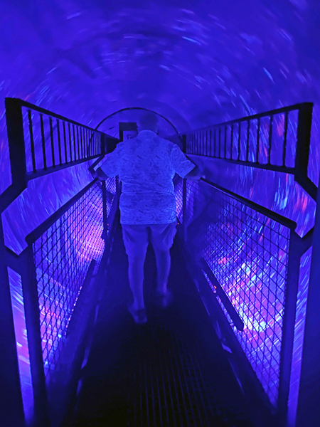 Lee Duquette in the Vortex Tunnel