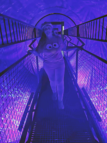 Karen Duquette in the Vortex Tunnel