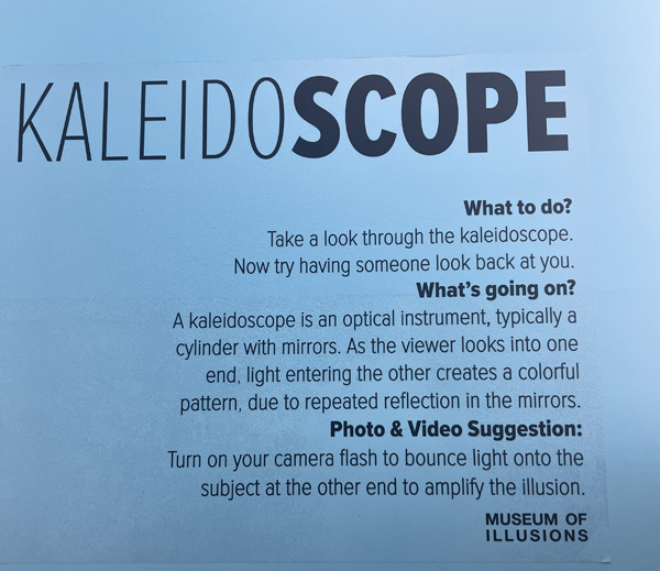 Kaleidoscope sign