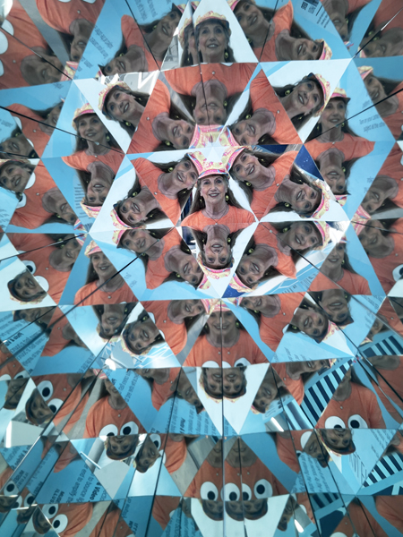 Karen Duquette in the Kaleidoscope mirrors