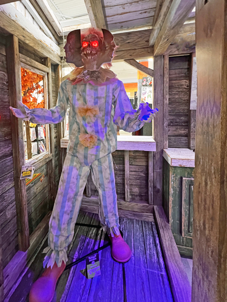 scary clown with 3 faces