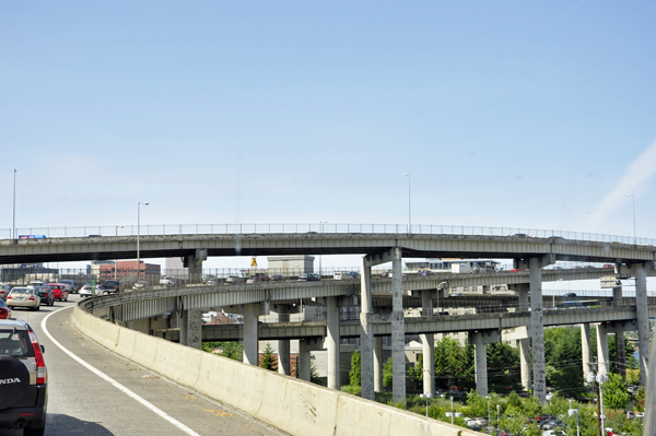 Heavy traffic trying to merge