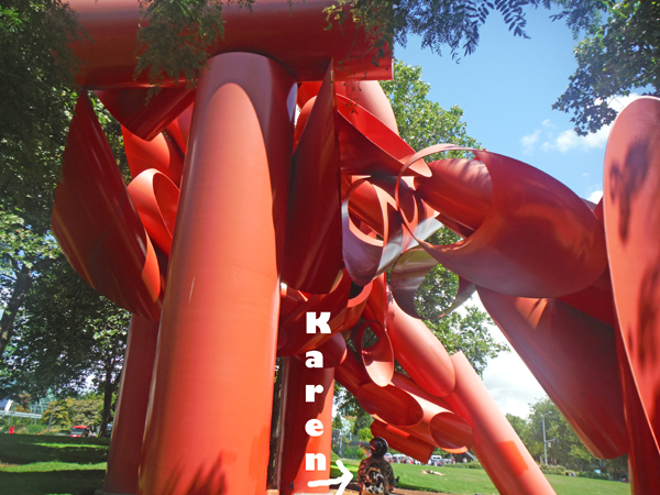Karen Duquette and art at the Seattle Center