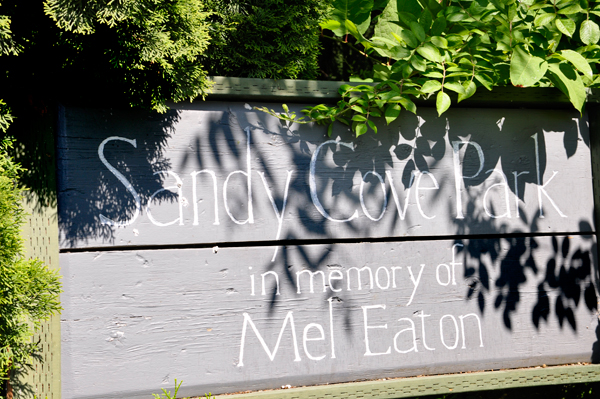 sign: Sandy Cove Park