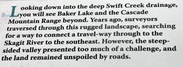 sign about Mount Baker
