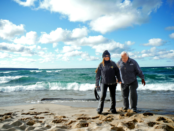 The two RV Gypsies at Lake Superior