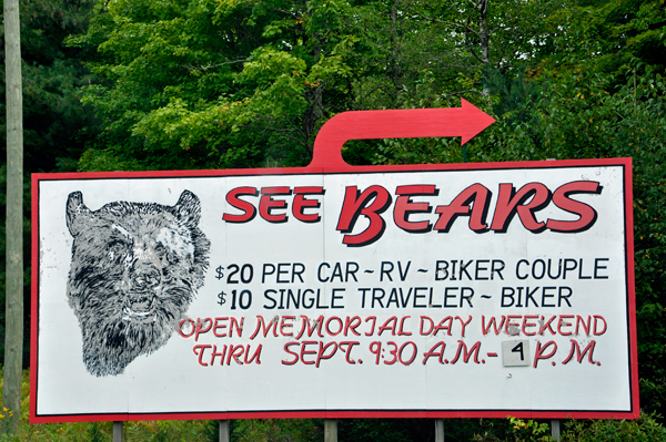 sign: cost to get in Oswald's Bear Ranch