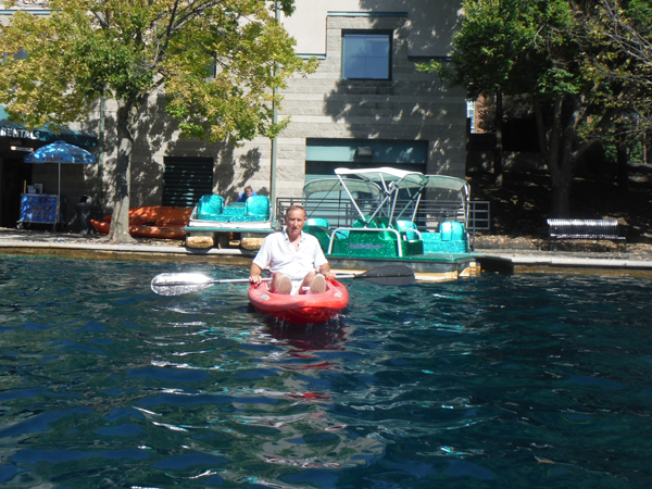 Terry Dickerson in his kayak