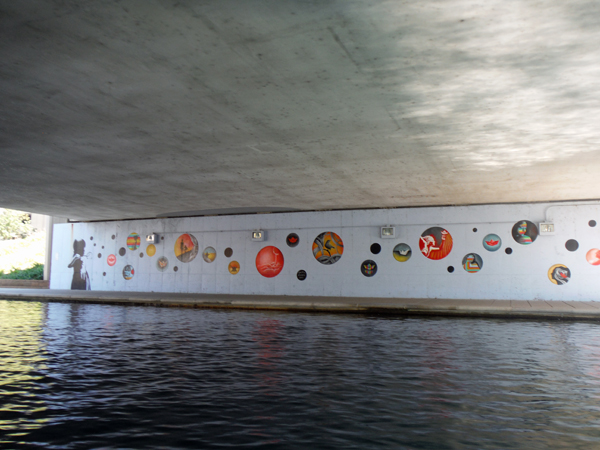 murals on the bridge