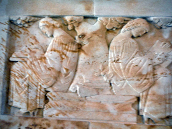 marble design on staircase