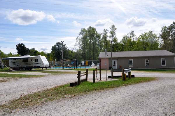 the dirt roads and the pool
