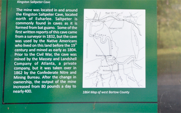 sign about the Iron Saltpeter Kettle