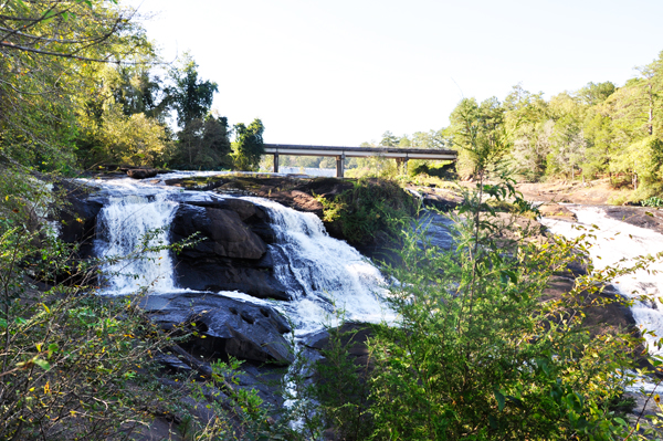 view High Falls from the Old Powerhouse Overlook.
