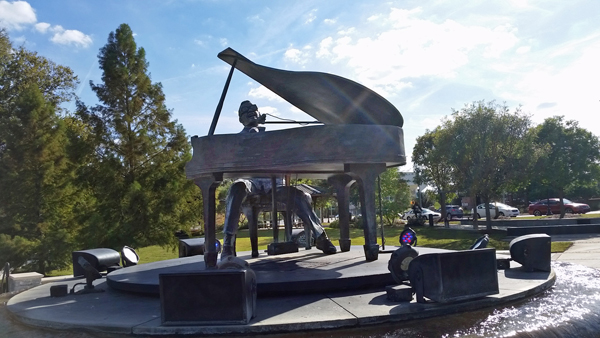 Ray Charles at his piano