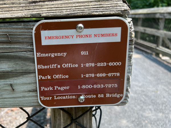 emergency phone numbers sign