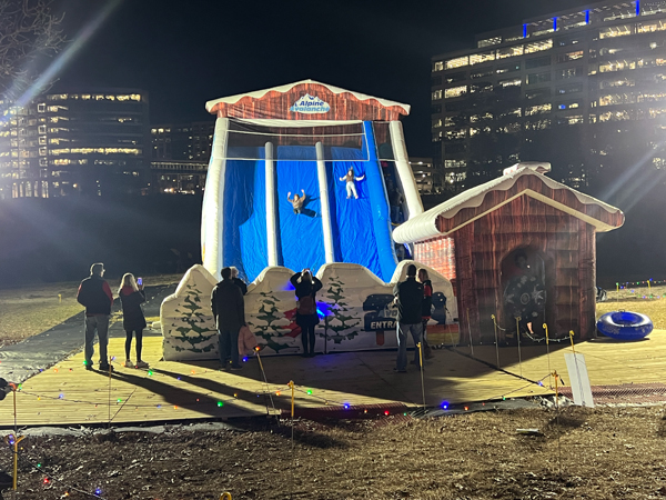 childrens on the Apline Avalanche slide