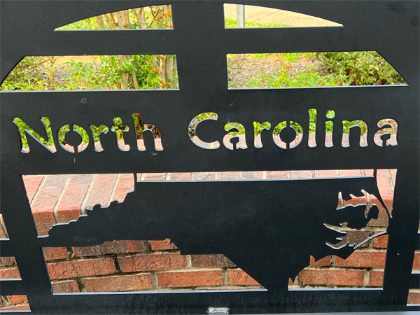 Bench at NC reststop