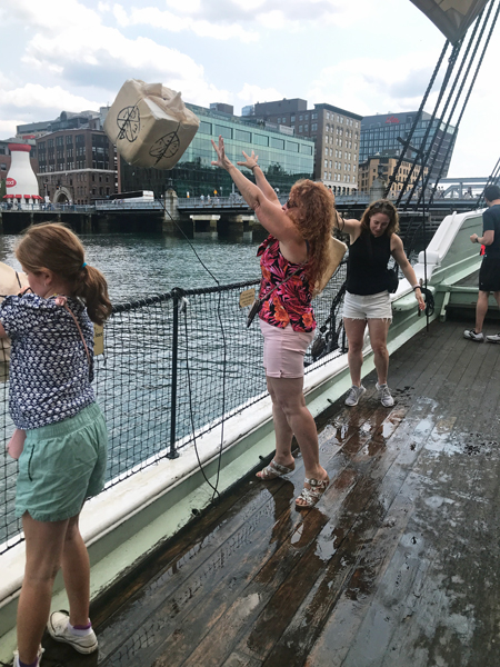 Ilse Blahak throwing tea overboard