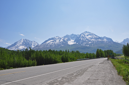 road and mountain