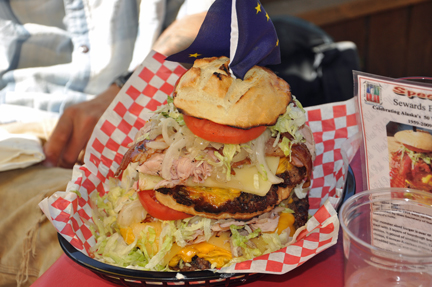 a really big hamburger