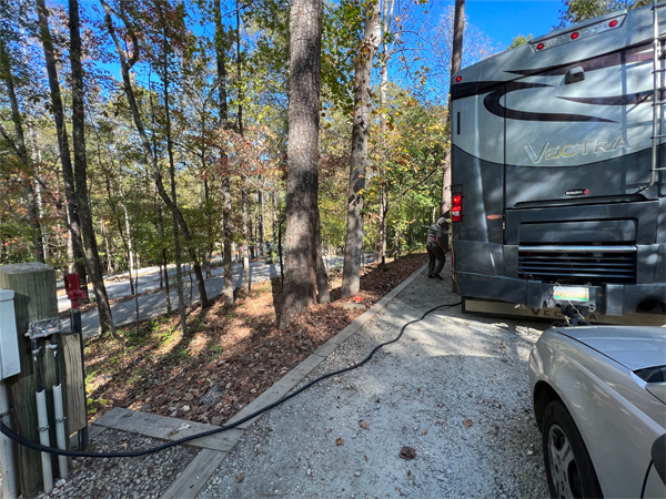RV and toad of the two RV Gypsies