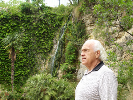 Lee at the waterfall