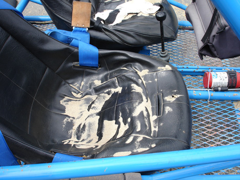 sand in the seat of the dune buggy