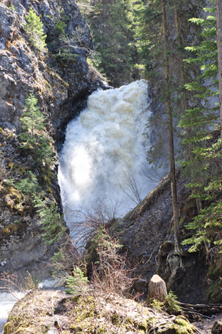 a close-up of Hixon Falls